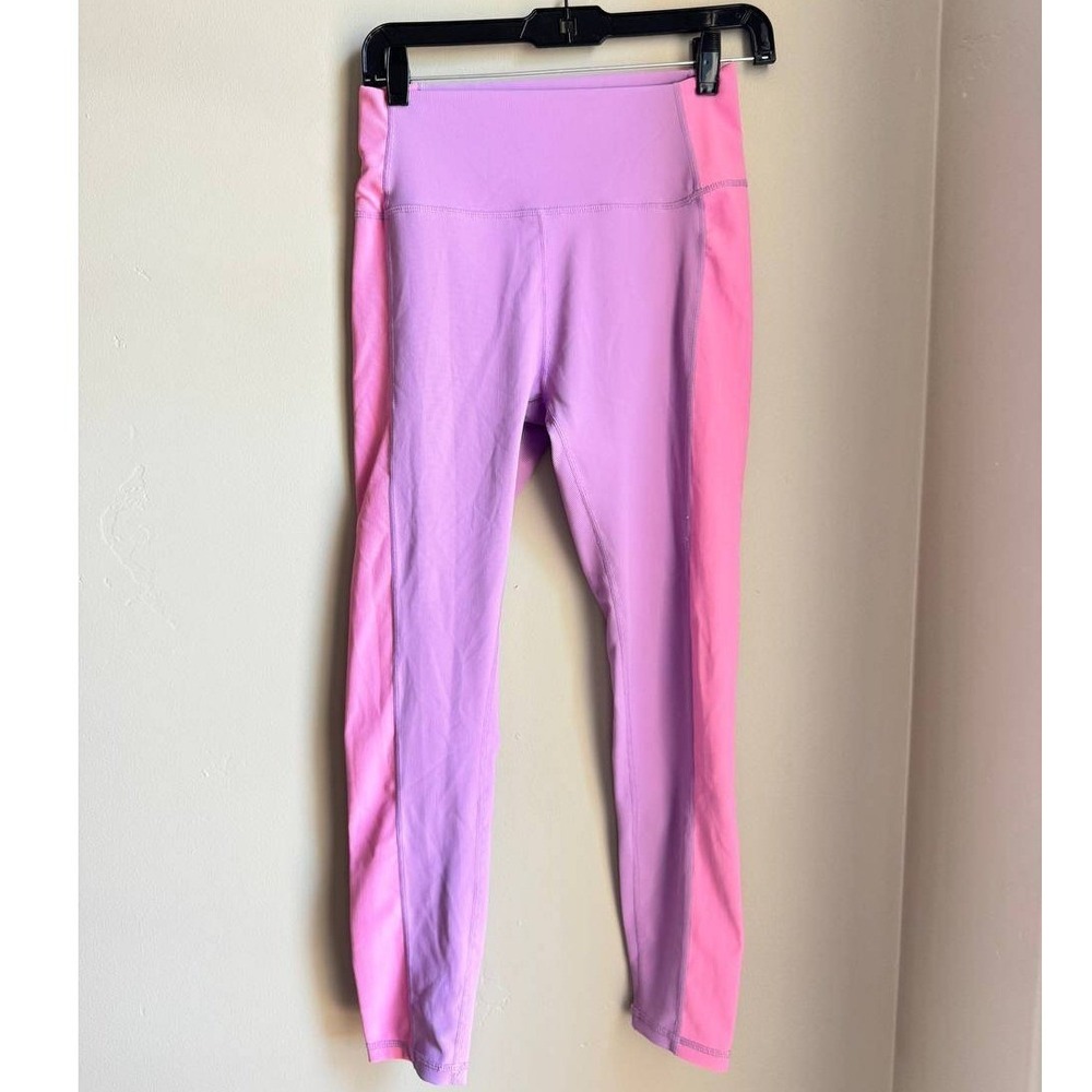 Wilo The Label Lavender Pink Colorblock Leggings L Athleisure Y2K Clean Girl